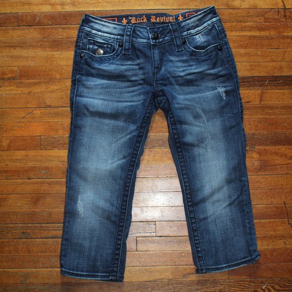 Rock Revival Size 28W Jen Capri - Picture 1 of 6